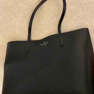 Kate Spade Black and Tan Reversible Leather Tote Sleek Design